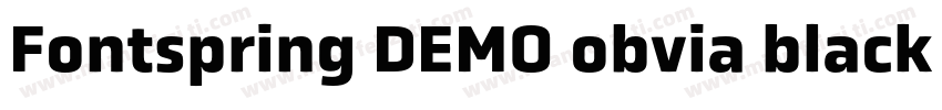 Fontspring DEMO obvia black italic字体转换